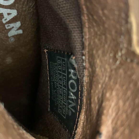 Roan NWOT Sz 6 Leather heel ankle boots womens tan - Picture 8 of 8